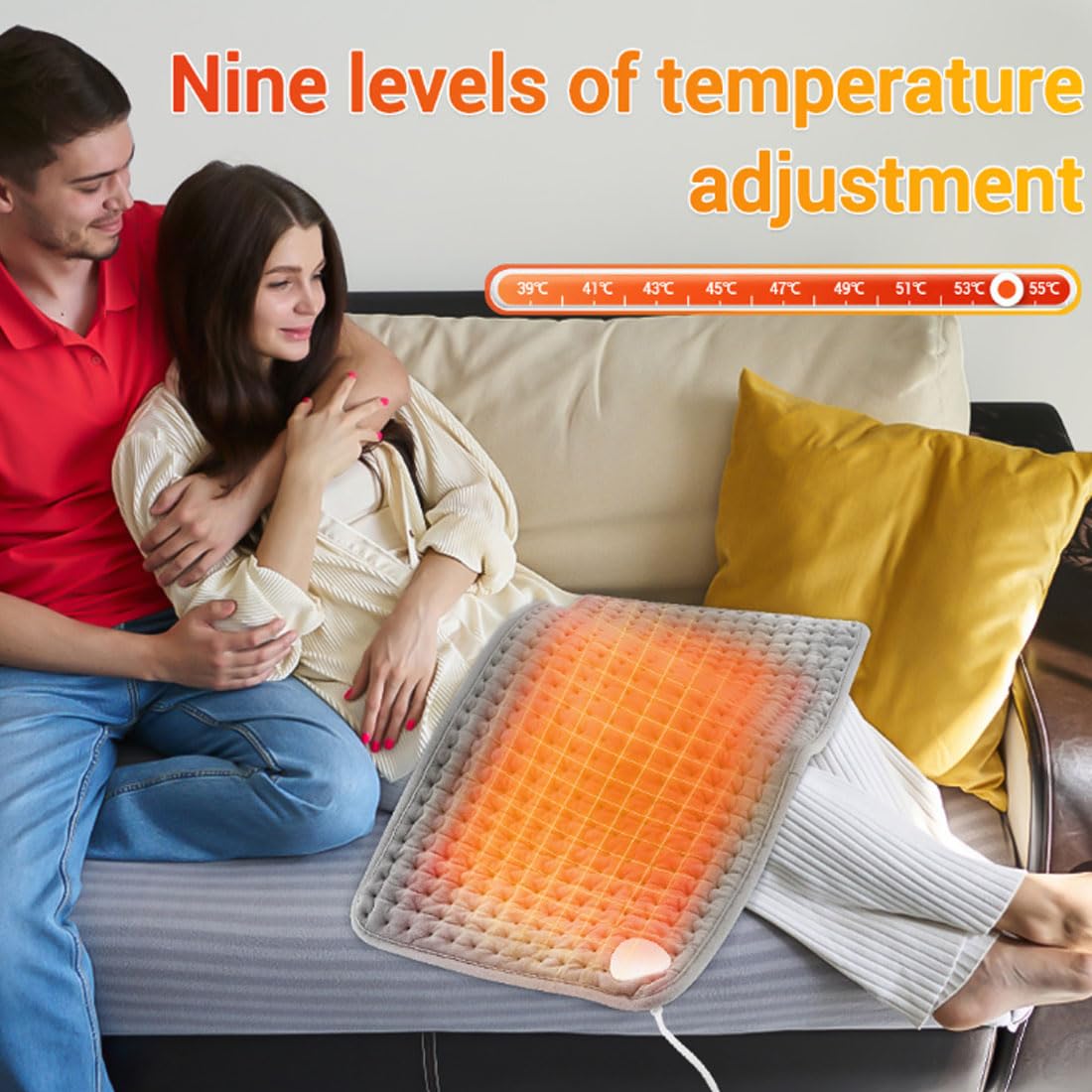 ThermaWrapPro, Cintura lombare riscaldata ThermaWrapPro, Cuscinetto riscaldante per massaggiatore della schiena, Supporto a compressione regolabile, Fascia lombare riscaldante a infrarossi (1Pc)