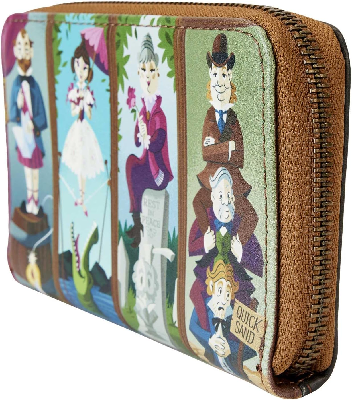 Loungefly Disney Haunted Mansion Stretching Room Portraits Faux Leather Zip-Around Wallet - Image 2