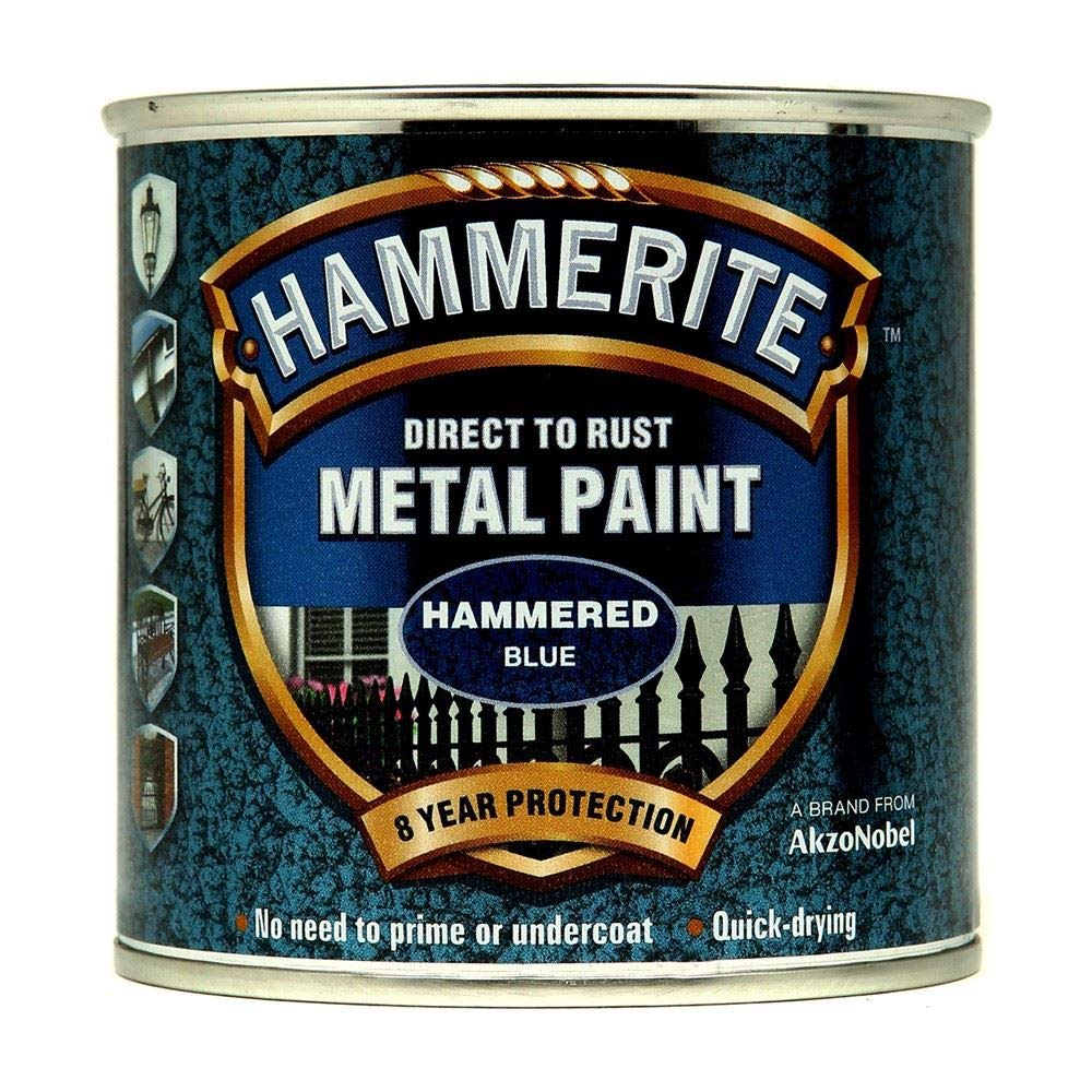 Hammerite Metal Paint Hammered 250ml Blue