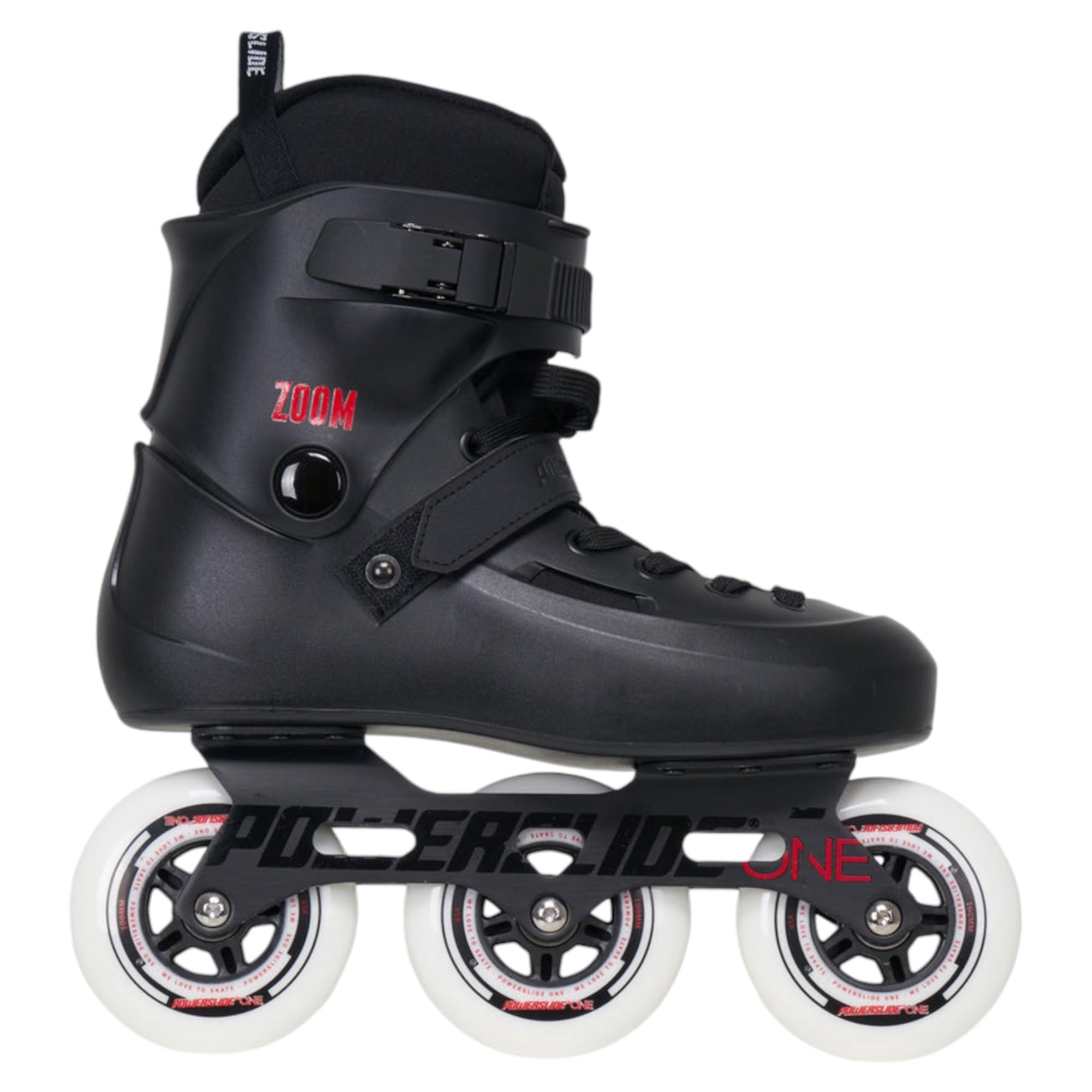Powerslide Zoom Black 100 Inline Skates, Unisex, 100 mm/85A Wheels, ABEC 7 Pro Bearings, Hardboot, Urban Style