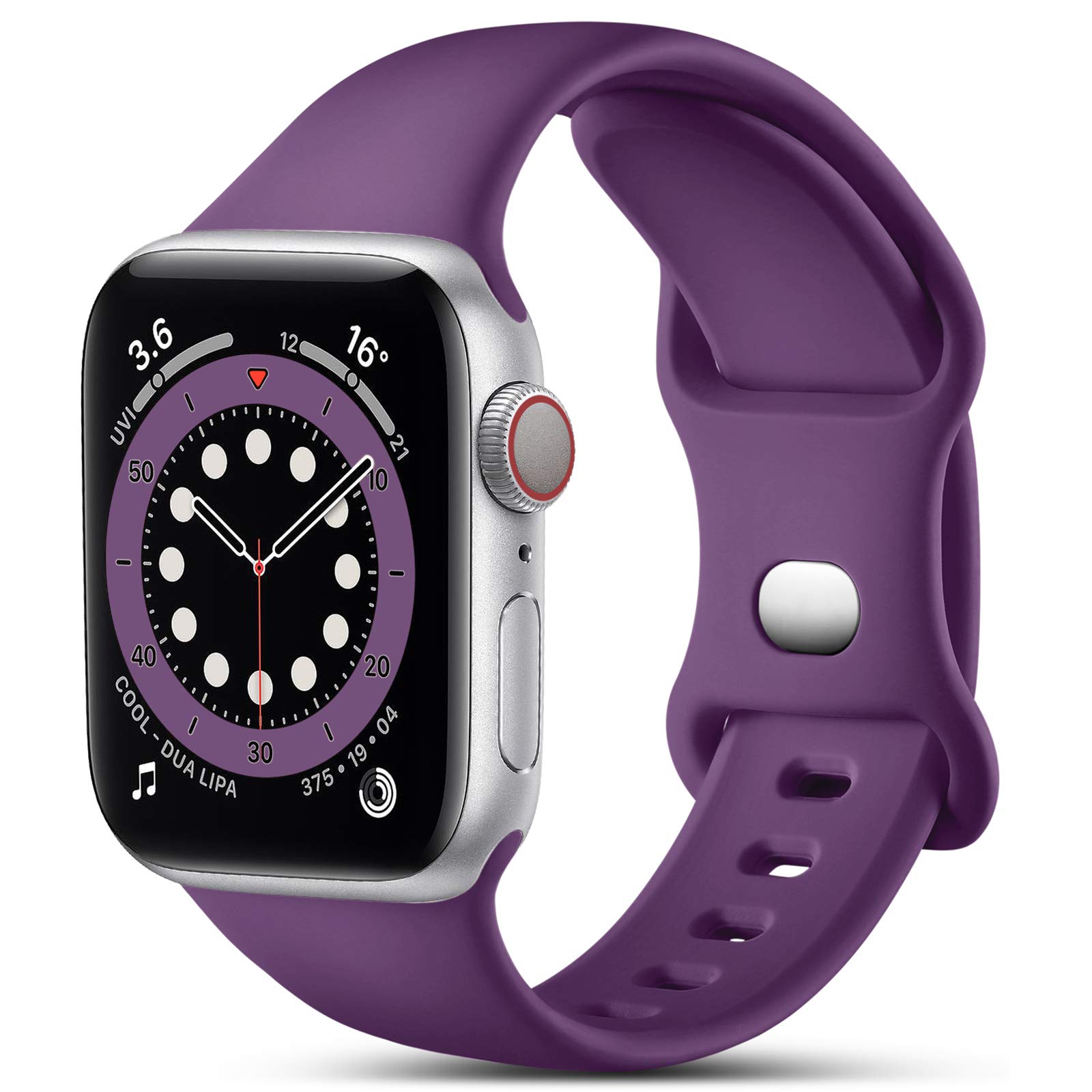 CeMiKa Compatible with Apple Watch Strap 41mm 40mm 38mm 42mm, Silicone Sport Band Replacement Straps Compatible with Apple Watch Series 11 10 9 8 7 6 5 4 3 2 1 SE SE3/iwatch Strap, Black — view 8