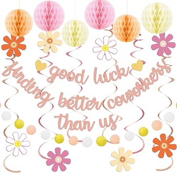 Going Away Party Decorations for Women, Pre-Strung Good Luck Finding Better Coworkers Than Us Banner, Farewell Decorations Party, Goodbye Leaving Party Supplies for Job Change
