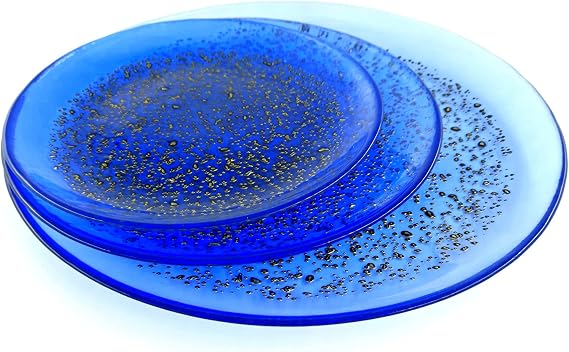 ISLA 12PC Dinner Plate Set Indigo/Bronze