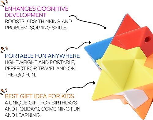 Miniatura 5 de Amazaque - Rompecabezas de rompecabezas para niños, adolescentes y adultos, juego de rompecabezas de juego mental, desbloqueo 3D, juguetes de