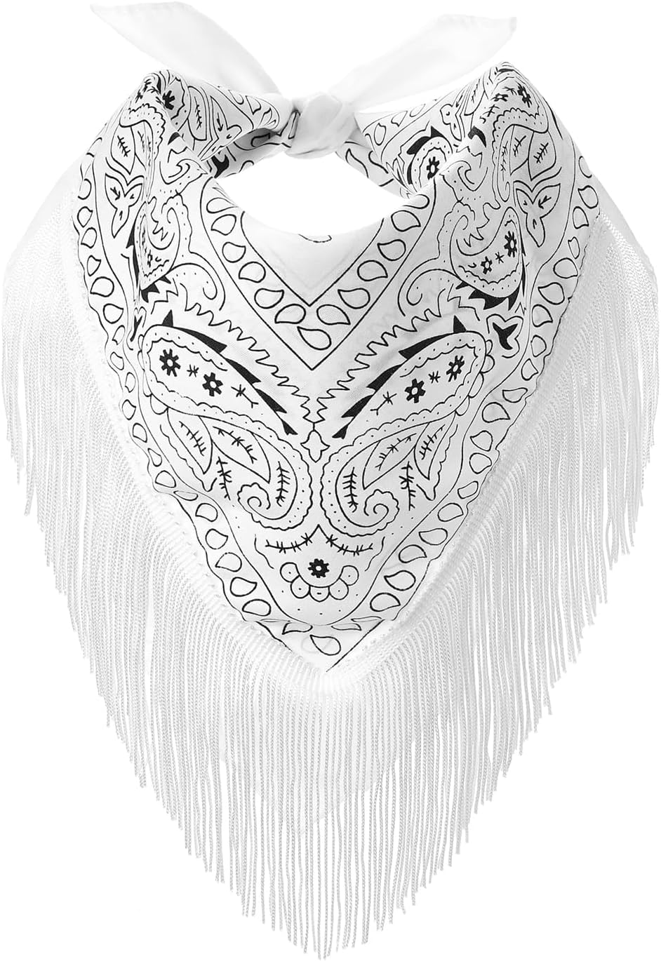 Western Cowboy Hat and Bandana Set Wide Brim with Sequins Cowgirl Hats & Tassel Scarf for Cosplay Party Dress Up - Image 6