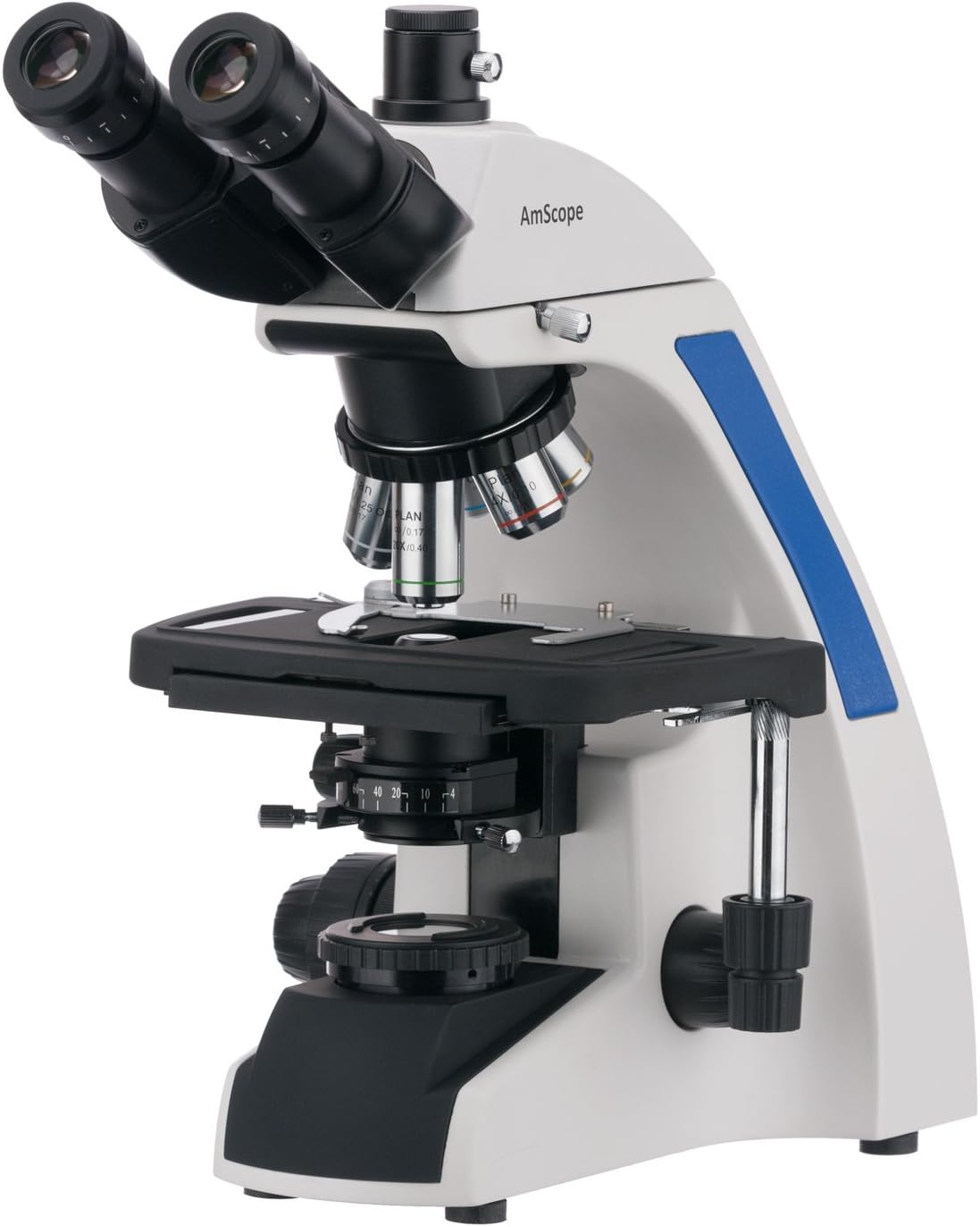 AmScope T720QB 40X-2000X Plan Infinity Kohler Laboratory Trinocular Compound Microscope