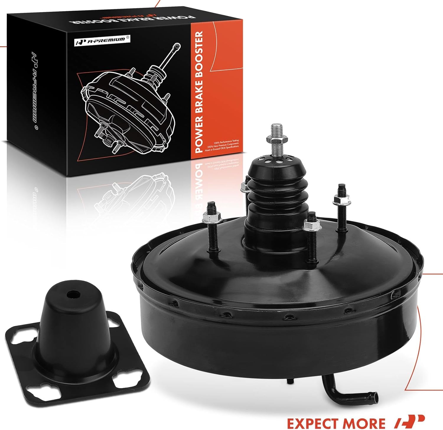 A-Premium Vacuum Power Brake Booster Compatible with Toyota Camry 1983-1986, Corolla 1988-1992 & Geo Prizm 1990-1992, 1.6L 1.8L 2.0L, Without Master Cylinder