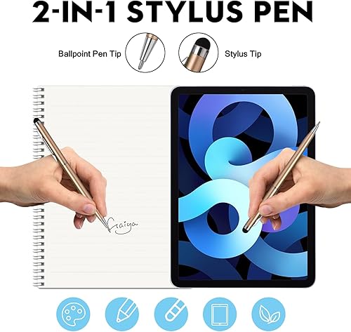 Miniatura 2 de FIRCRE Paquete de 15 lápices capacitivos para pantallas táctiles, compatible con tabletas, teléfonos Kindle y bolígrafos de tinta negra, bolígrafos