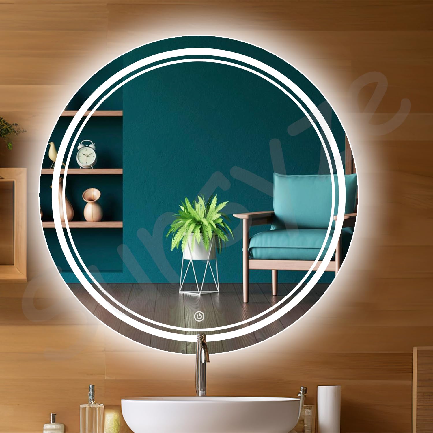 LED mirror with elegant modern look