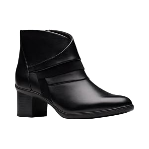 CLARKS Womens Shaya Sky Black Leather 7 5 M