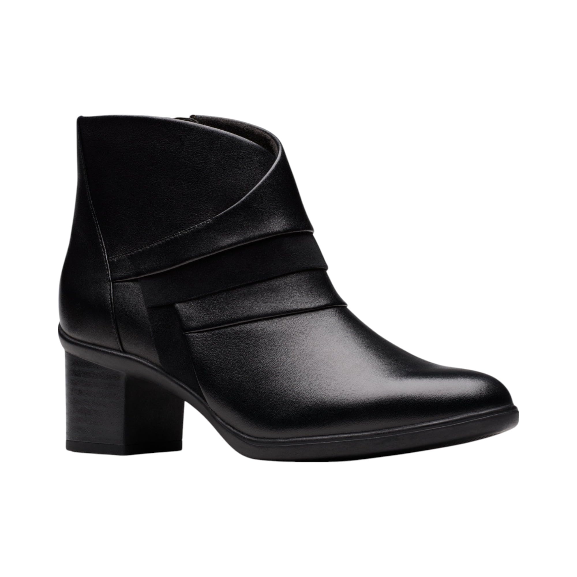 CLARKS Womens Shaya Sky Black Leather 7 5 M
