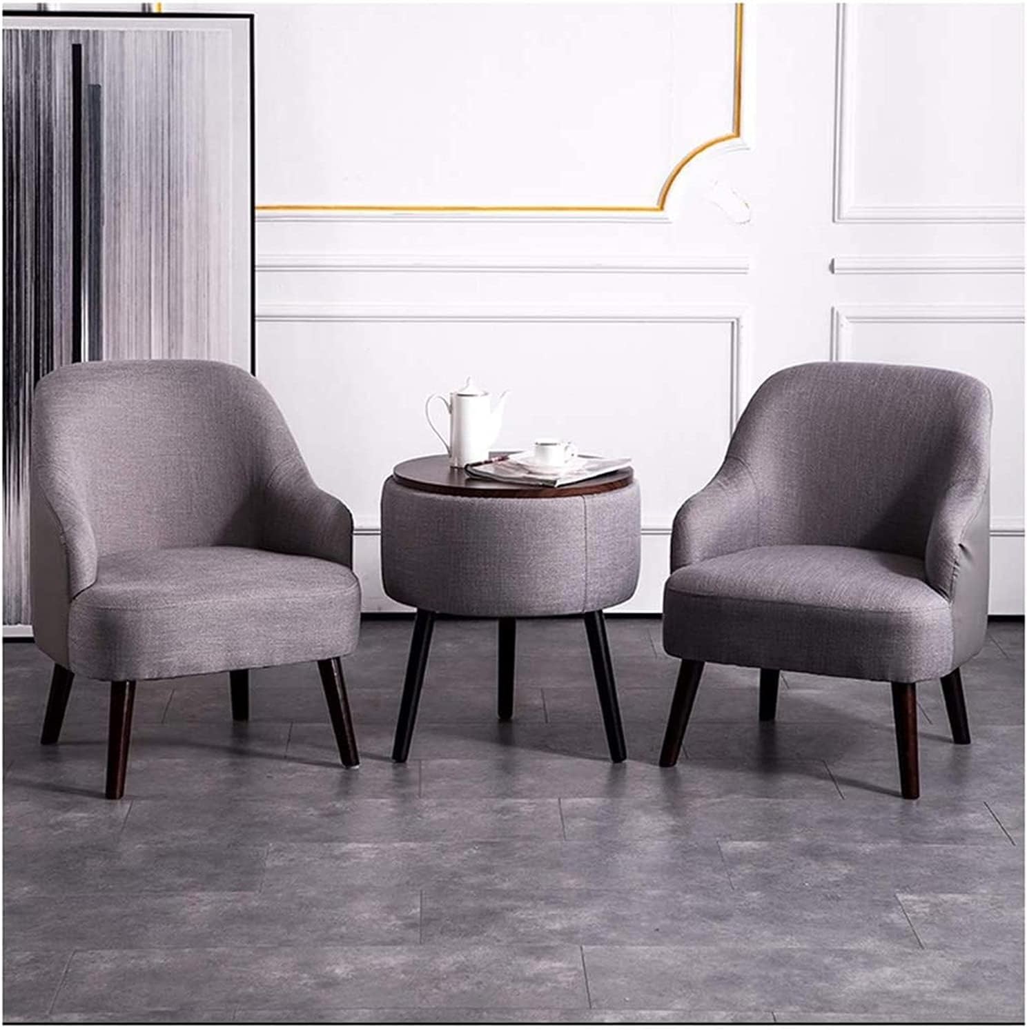 Office Table and Chair Set Hotel Reception Lounge Balcony Table and Chair Combination Creative Living Room Coffee Table Negotiating Table and Chair Set Le (Blue (Cloth))