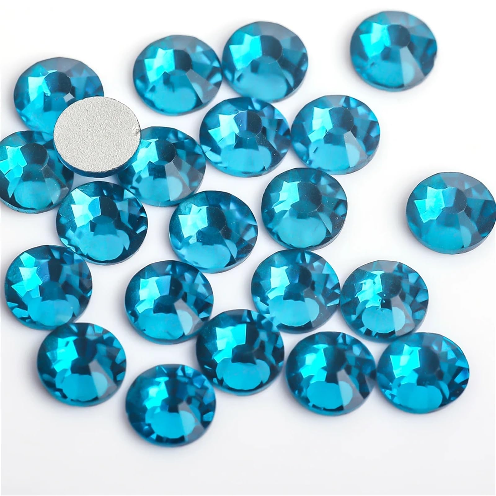 Wiertarka do paznokci Szklane kryształki Kryształowe kryształki bez przyklejania SS3 do SS40 wielokolorowe 1440 szt.(Blue Zircon,SS6 1440pcs)