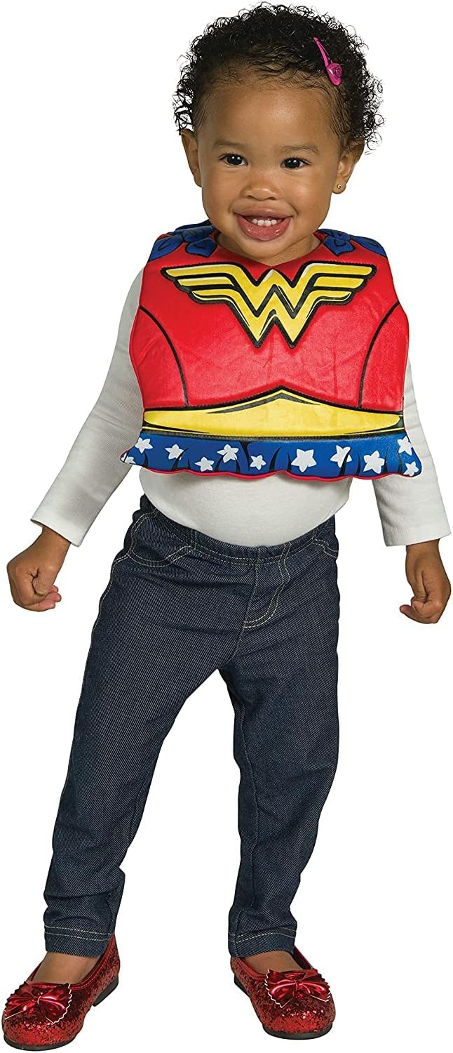 Rubies Costume Co. Baby's Dc Comics Wonder Woman Bib with Removable Cape