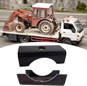 2pcs Trailer Axles Spring Seats Brackets Heavy Duty Suitable for 3 Inch Round Tube Suspension Systems Metal Design Heavy Duty Trailer Spring Seat