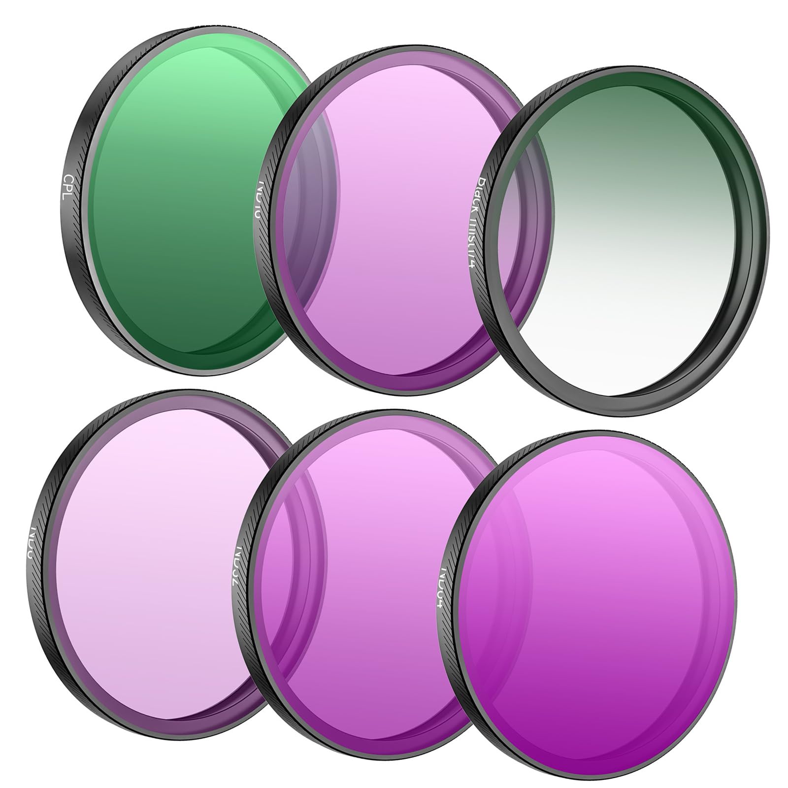 6 filtri professionali per obiettivo fotocamera con installazione