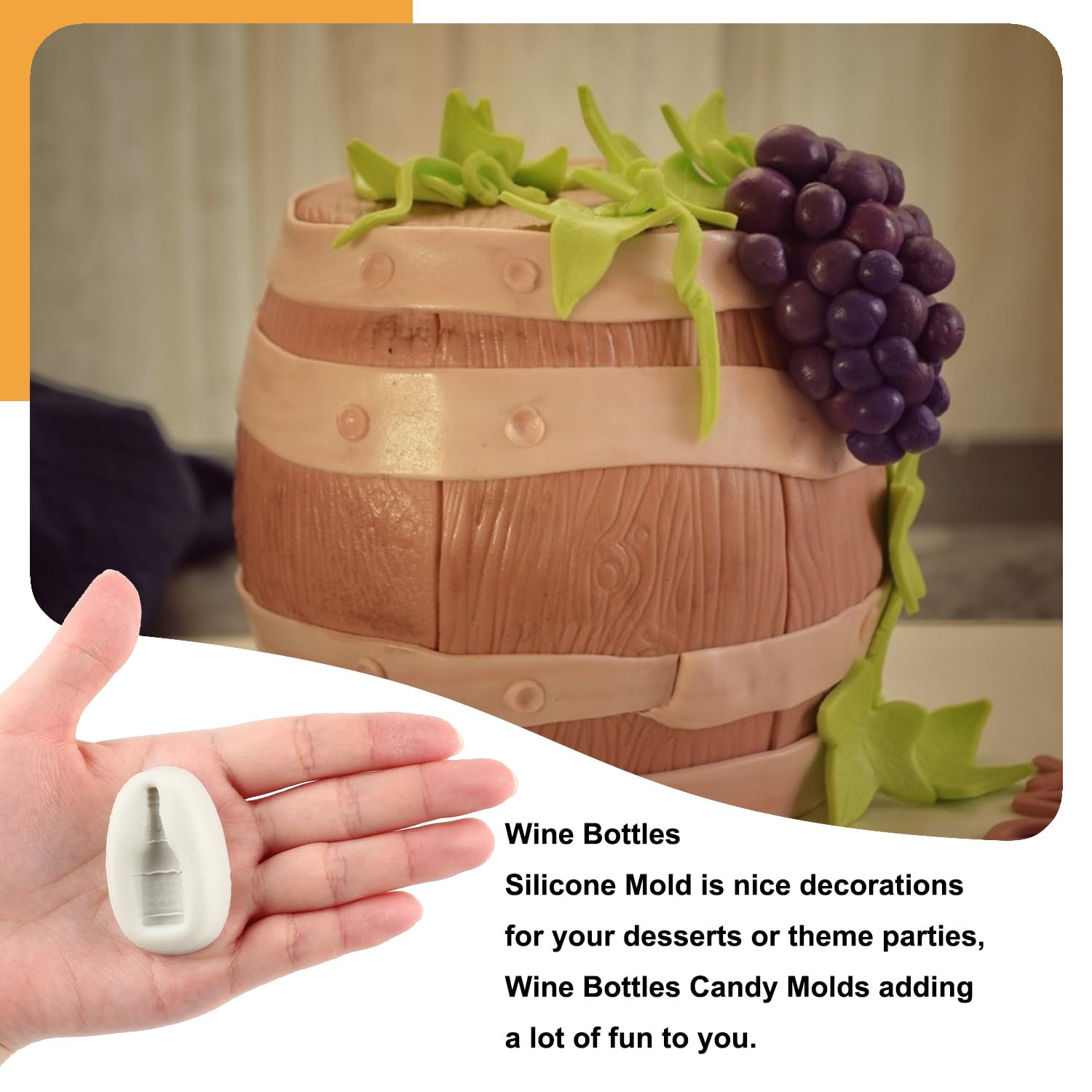 Molde De Silicona Para Botellas De Vino, Para Decoración De