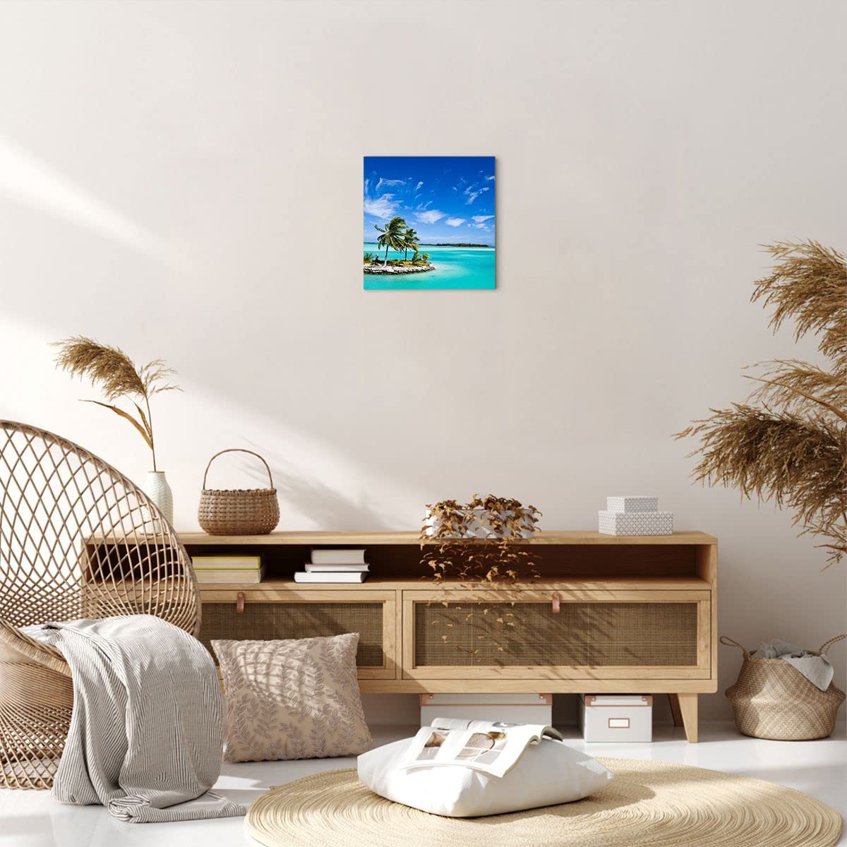 Tableau Sur Toile 160x85cm - Impression Photo Tahiti Bora Bora, Décoration Murale Moderne ARTTOR