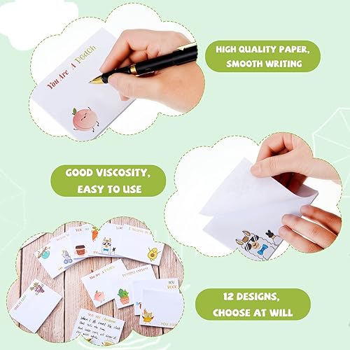 Miniatura 3 de 12 notas adhesivas inspiradoras de 3 x 4 pulgadas, juegos de bloc de notas motivacionales para profesores, regalos positivos para oficina,