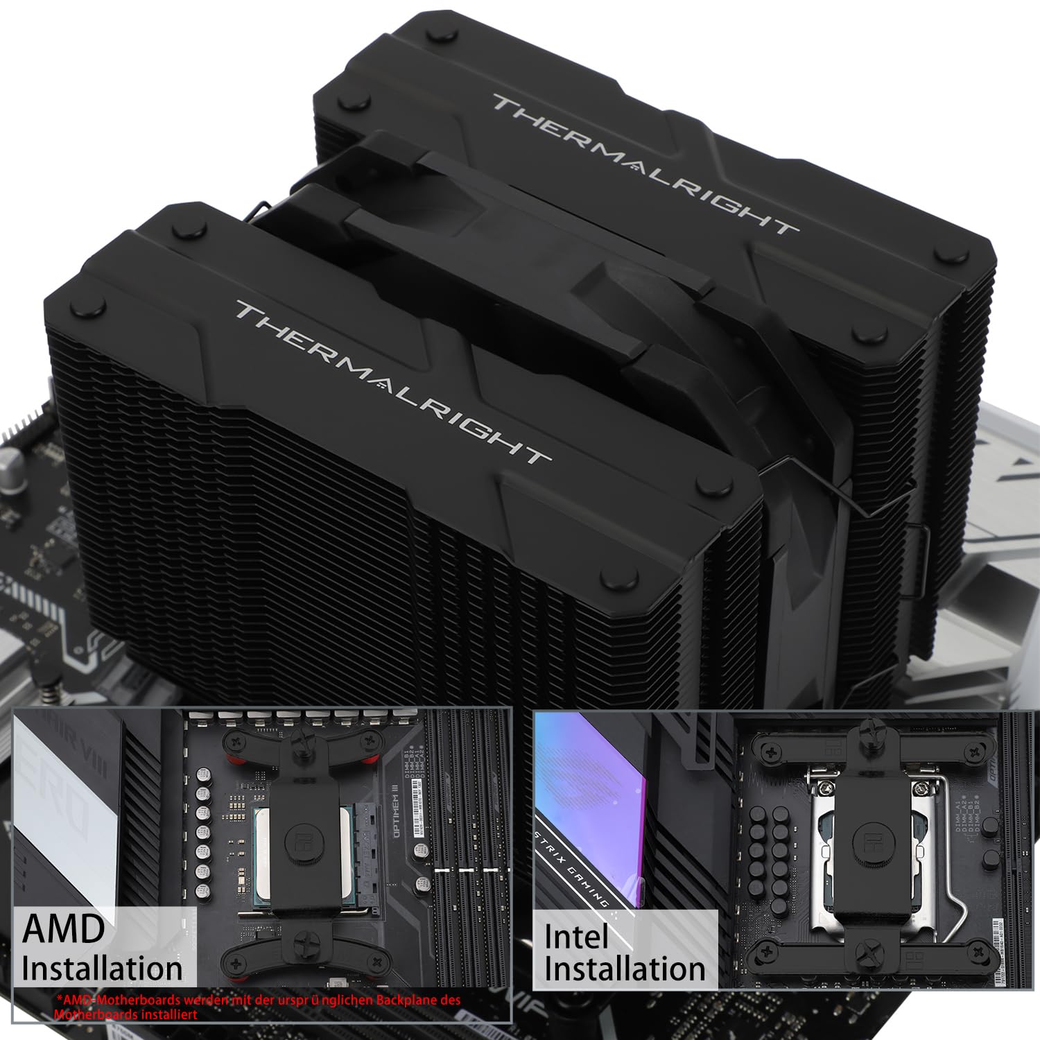 TR-Thermalright Peerless Assassin 120 MINI Negro Enfriador de CPU, Doble Torre con Heatpipes de 6x6mm, Cubierta Superior Negra, para AM5/AM4,lga1851/1700/115x