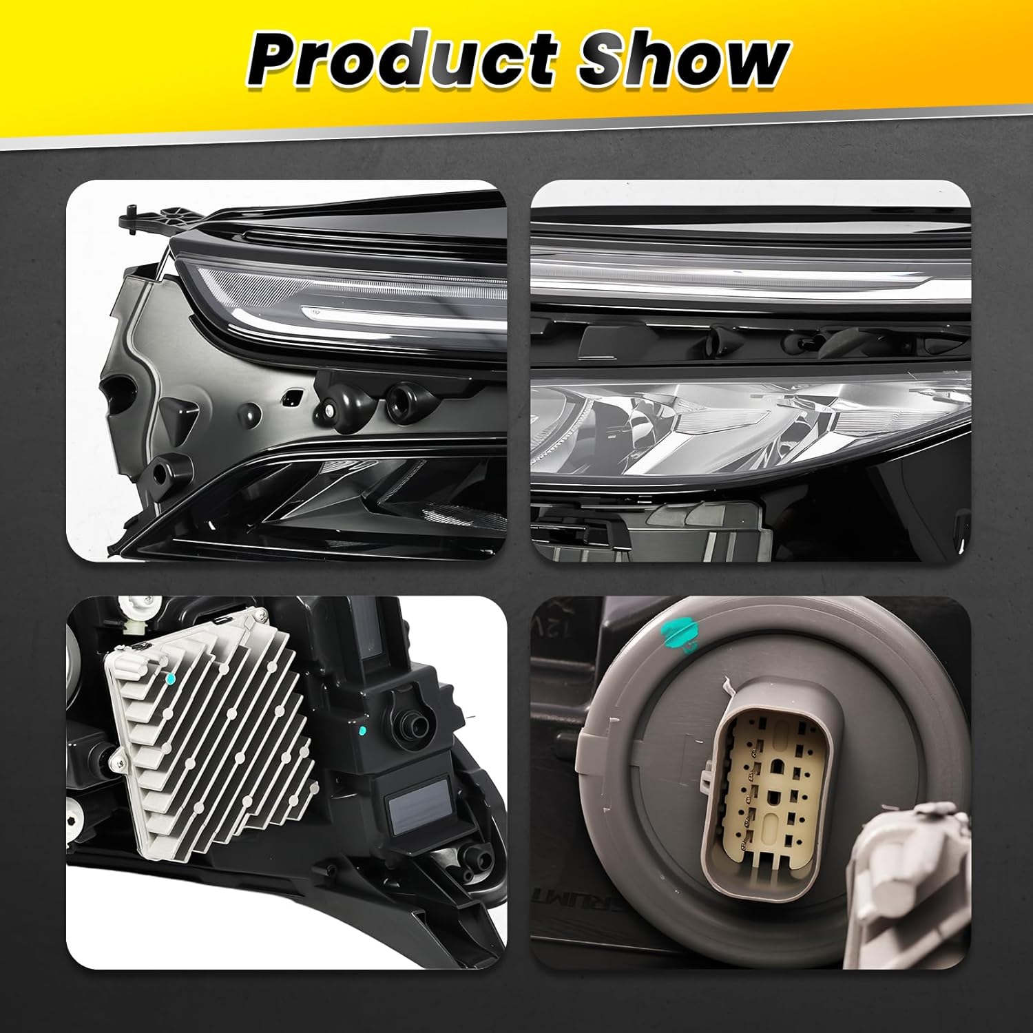 Driver Side Hedalight Assembly Compatible with Equinox LT | RS 2022-2024 Front Headlamp w/DRL GM2502532 (Left)