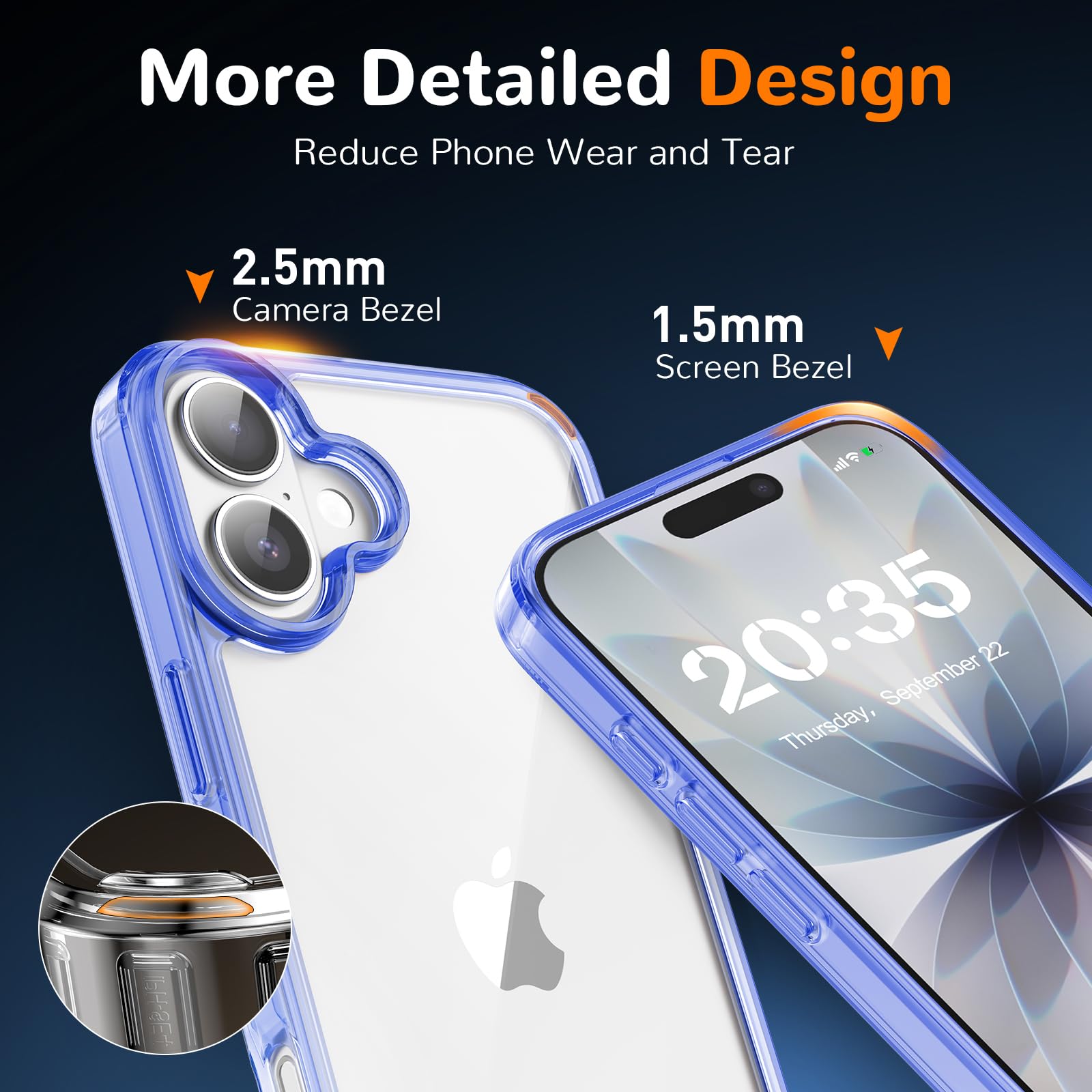Clear Case for iPhone 15, Ultra Thin, Shockproof TPU Cover, Anti-Yellowing, Crystal Clear, Phone Case for Apple iPhone 15 - Clear — view 173