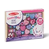 Created by Me! Heart Beads Wooden Bead Kit, 120+ Beads and 5 Cords for Jewelry-Making