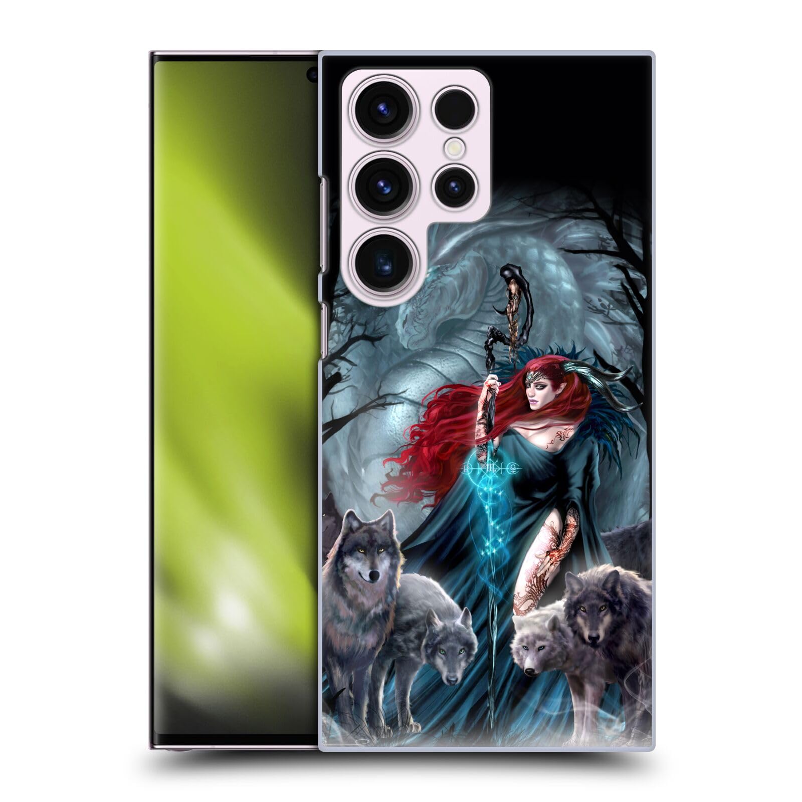 Head Case DesignsHead Case Designs Officially Licensed Ruth Thompson Scorpio with Wolves and Dragon Art Hard Back Case Compatible with Samsung Galaxy S23 Ultra 5G