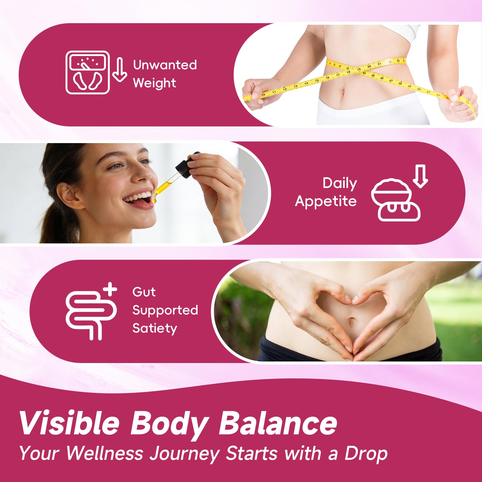 GLP-1 Support Drops with Berberine, Ceylon Cinnamon, Prebiotic Fiber, and Green Tea Extract | Supports Metabolic, Digestive, and Gut Health for Men and Women | Vegan, Non-GMO — view 3