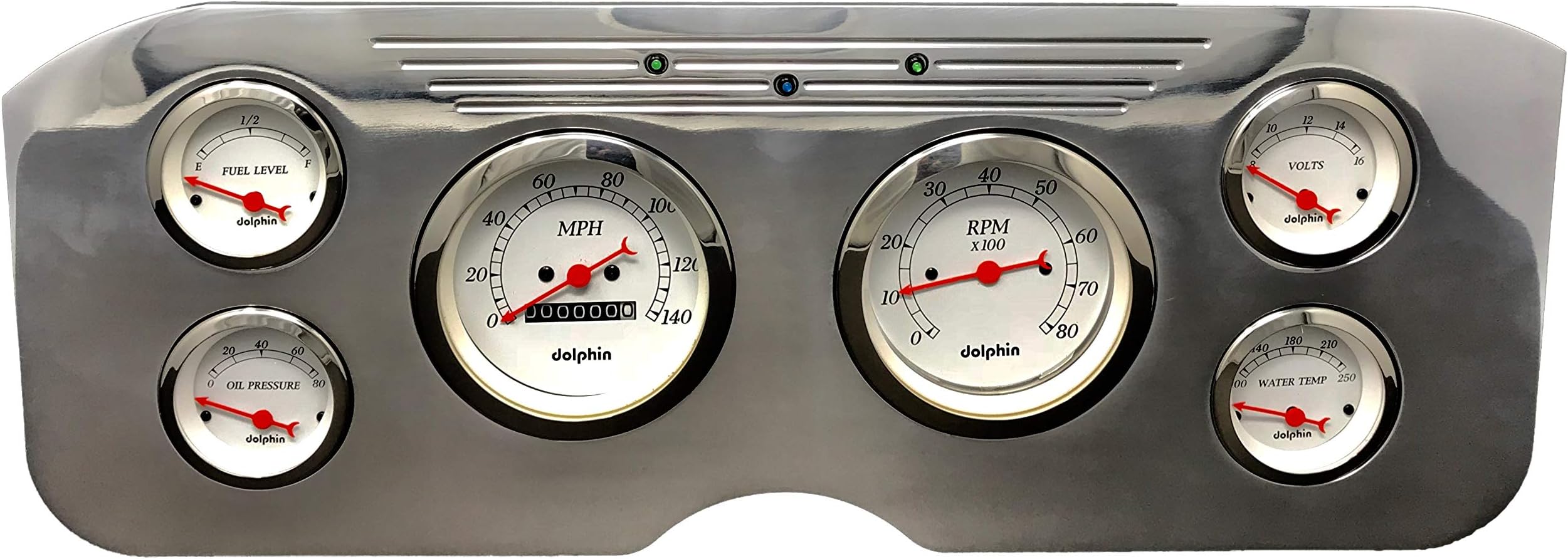 1955 1956 1957 1958 1959 GMC Truck 6 Gauge Dash Cluster Panel Set Mechanical White