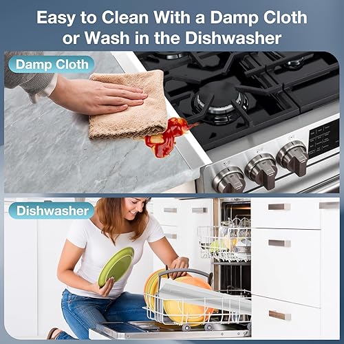 Miniatura 6 de 16.5"-33" Stove Counter Gap Covers, 316 Stainless Steel Gap Cover, Cooktop Trim Kit, Stove Gap Guards, Oven Gap Filler, Heat Resistant & Effectively