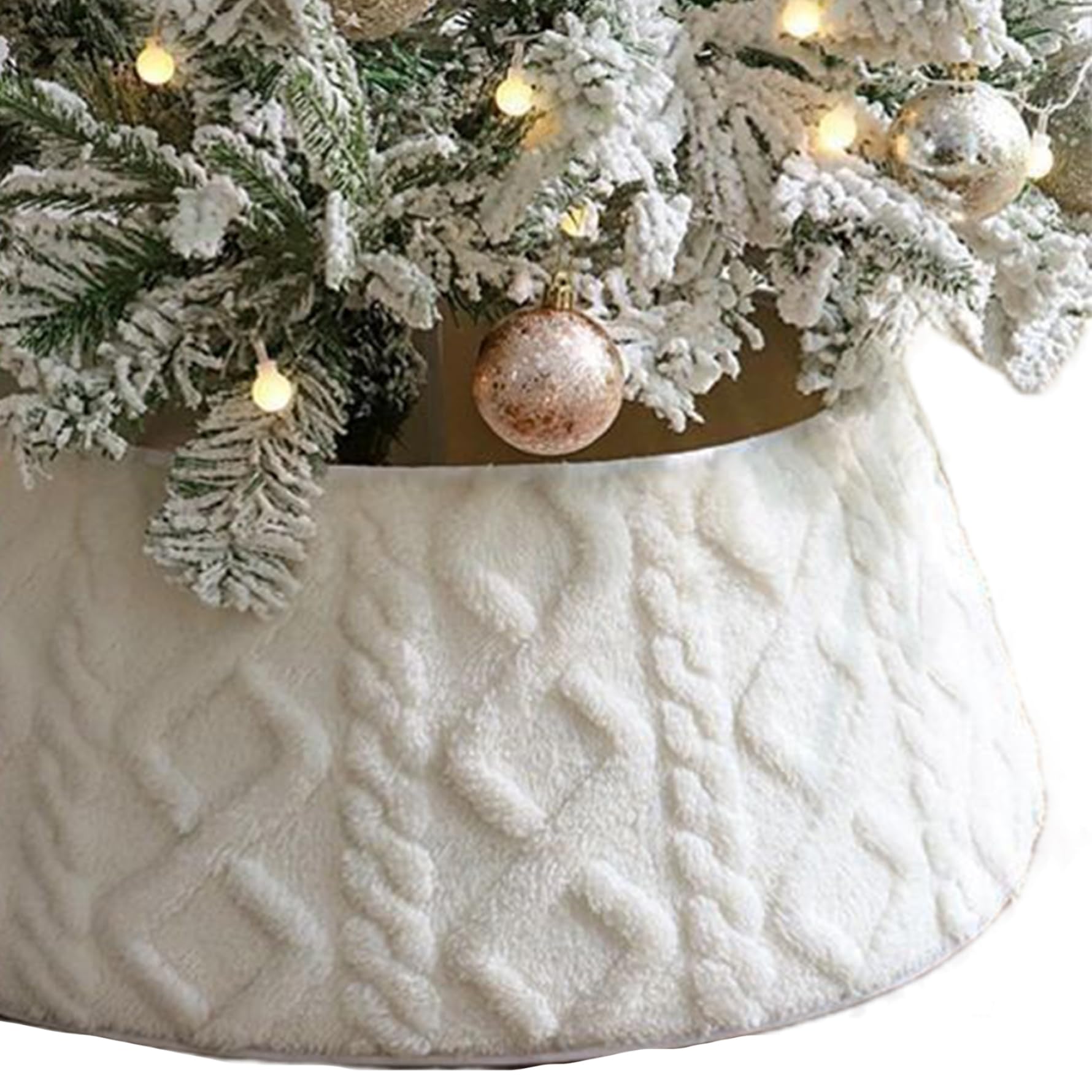 Panier d'arbre de Noël doux en peluche de 29.5" pour vos soirées au coin du feu