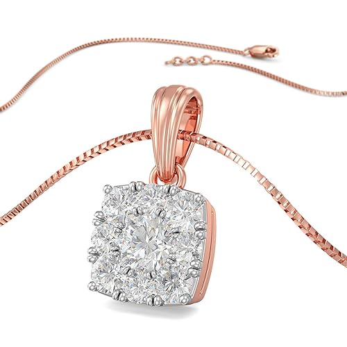 18k (750) Rose Gold and Diamond Pendant for Girls