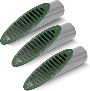 4 in Green Angled Drainage Grate, Yard Drain Emitter for Sump Pump Discharge&Downspout Extensions,3PCS Green Angled Slope Pipe Grate for Courtyard Garden 4-Inch Connection,Reduce Stagnant Water