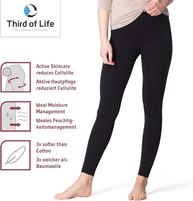 Beauty SleepLeggings ALHENA │ Pantaloni da Notte Anti-Cellulite │ LEGGINGS  LUNGHI │ riduce imperfezioni pelle │ 3 volte più morbido del cotone │ cura  della pelle e termoregolazione di notte : Amazon.it