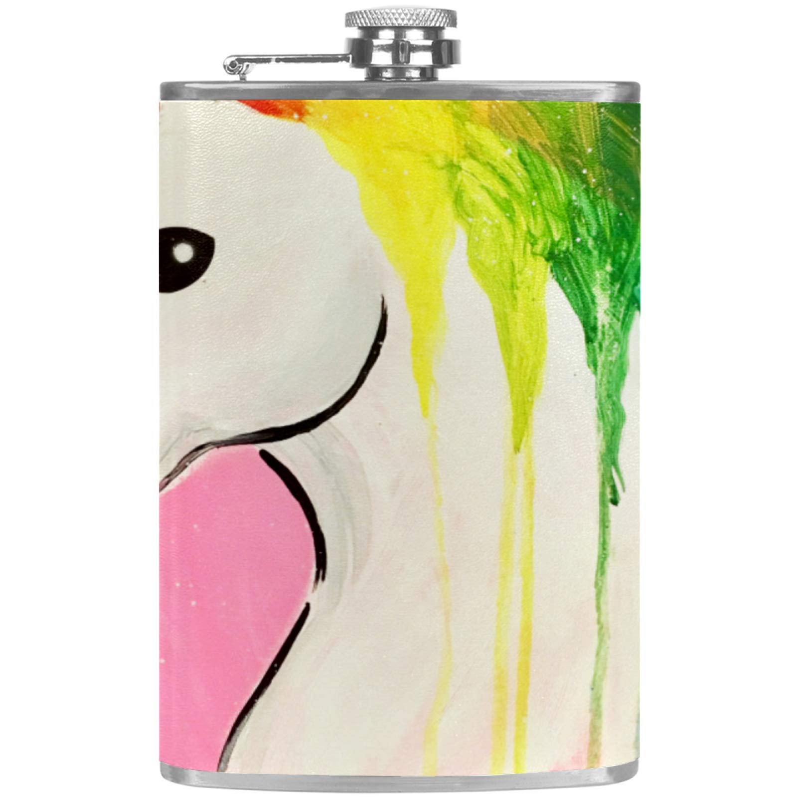 Flasque en cuir avec entonnoir à main pour les buveurs au barbecue
