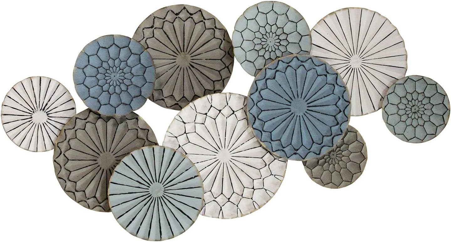 Stratton Home Decor S23706 Centerpiece, 46.50W X 2.56D X 24.80H, Multi Plates