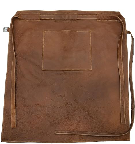 Minx Genuine Leather Waiter Apron Dark Brown