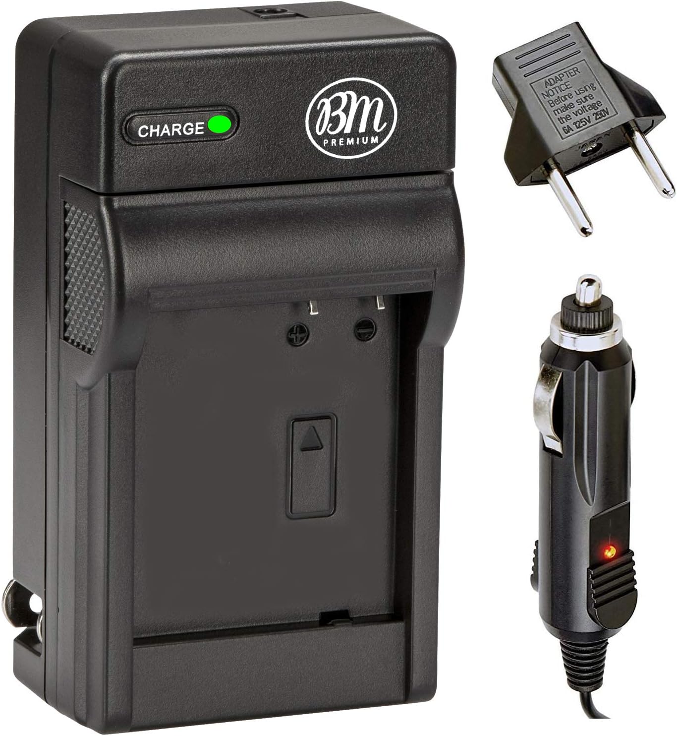 Big Mike's Battery Charger for JVC Everio GZ-E10, GZ-E100, GZ-E200, GZ-E300, GZ-E505B, GZ-E515B, GZ-EX250, GZ-EX310, GZ-EX355B, GZ-EX555B, GZ-GX1, GZ-HD500B, GZ-HM300B, GZ-HM550B, GZ-MS110B Camcorders