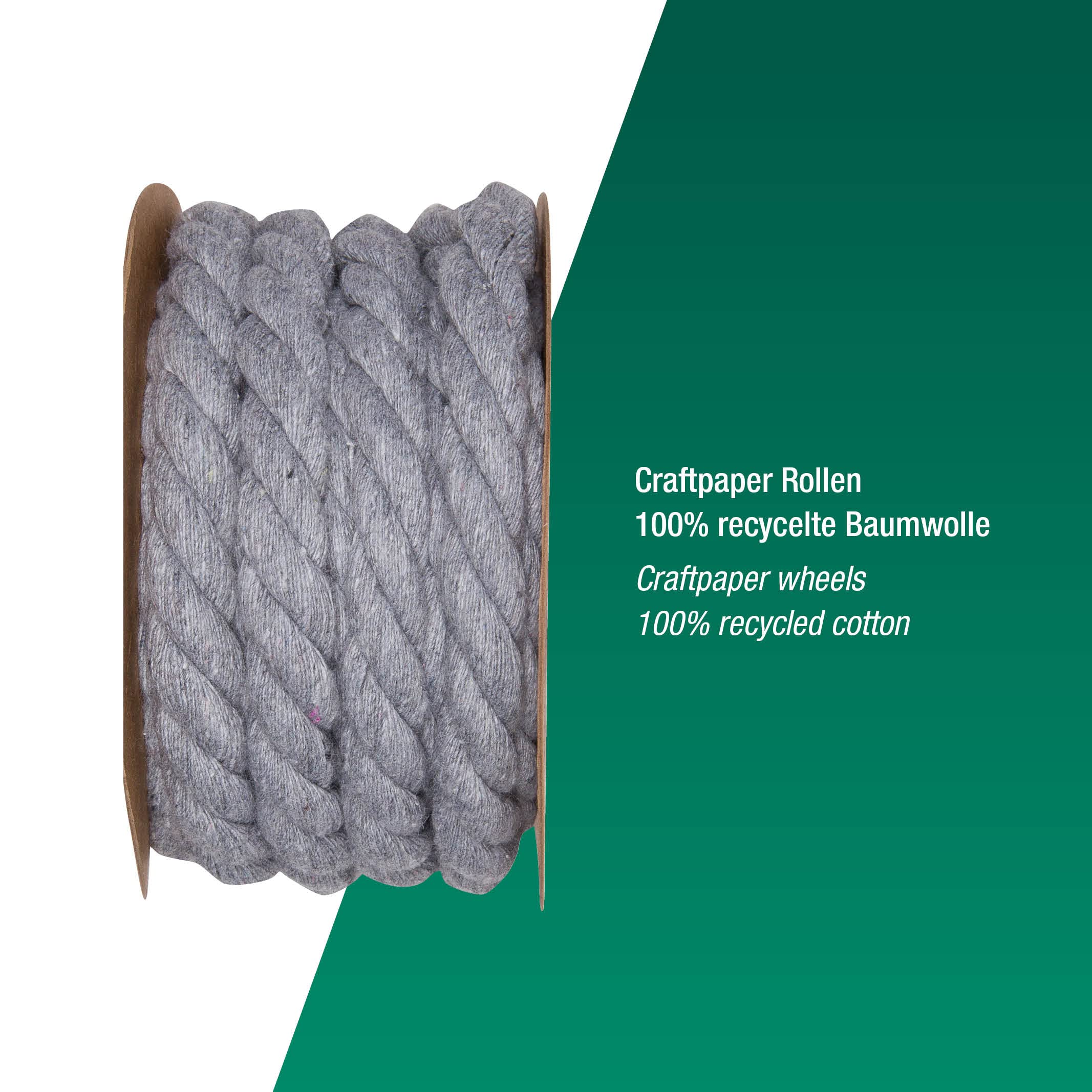 Halbach Seidenbänder Recycled Cotton Cord, Width: 10 mm/Length 4 m - Image 3