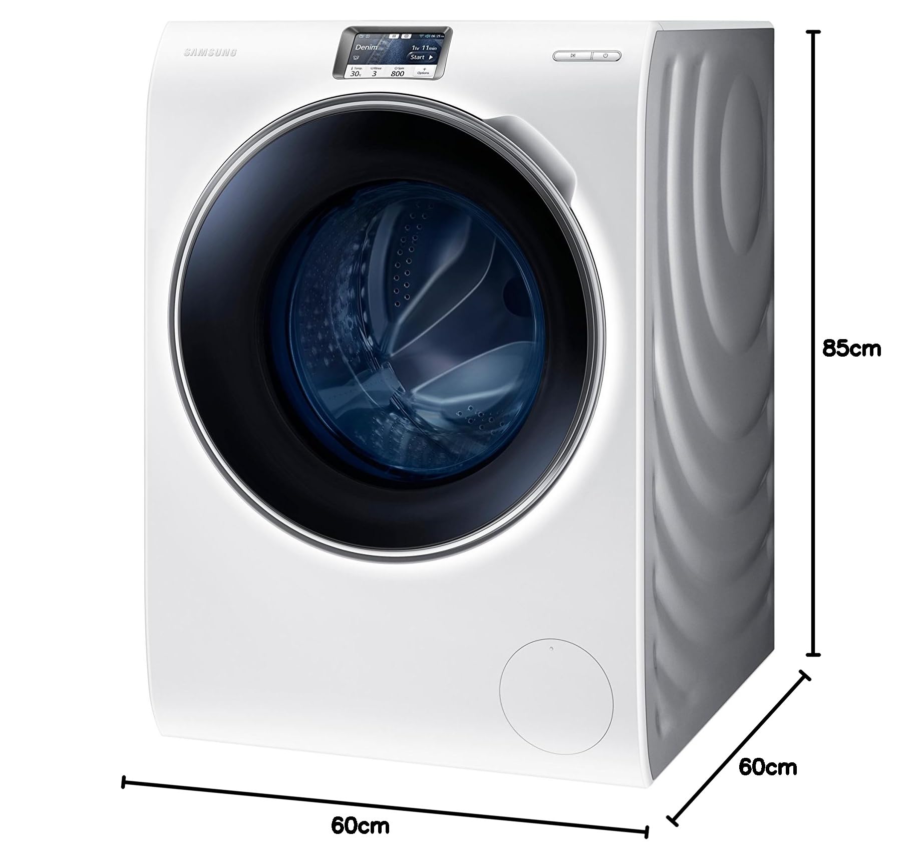 Samsung WW10H9400EW Autonome Frontladung 10kg 1400rpm A+++ Weiße Waschmaschine - Waschmaschinen (Autonome, Frontladung, Weiß, Links, LCD, Edelstahl)
