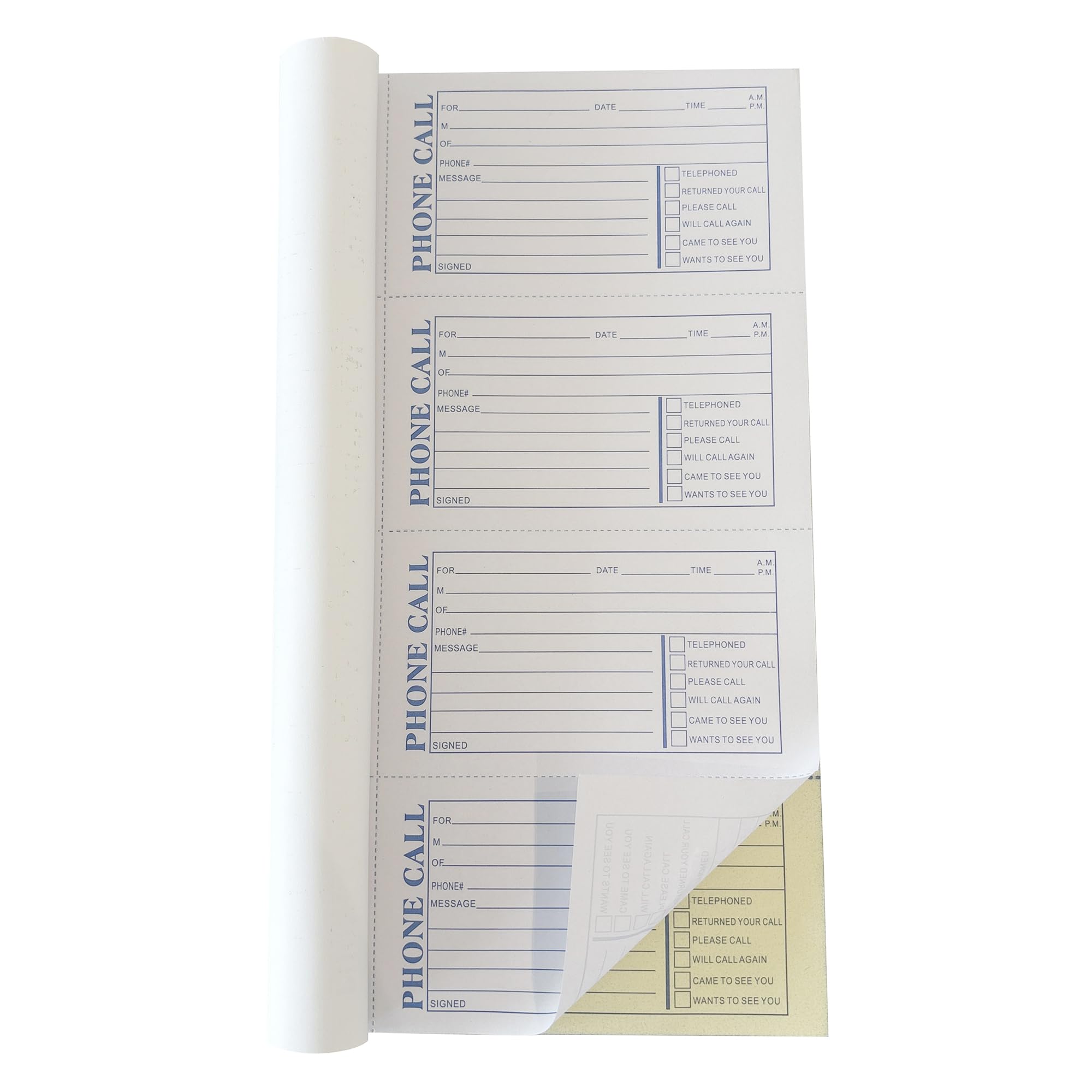 Formularios de mensajes telefónicos duplicados autocopiantes de 2.75 x 5 en pack de 10 7