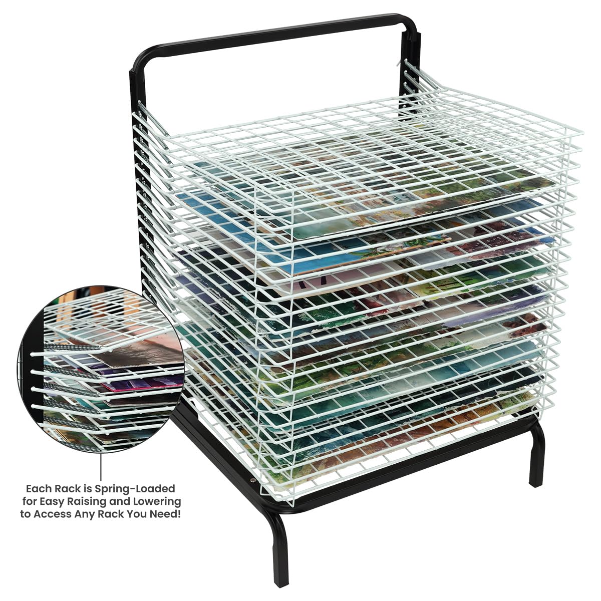Creative Mark Stack N Dry Floor Art Drying Rack, Mobile Art Rack