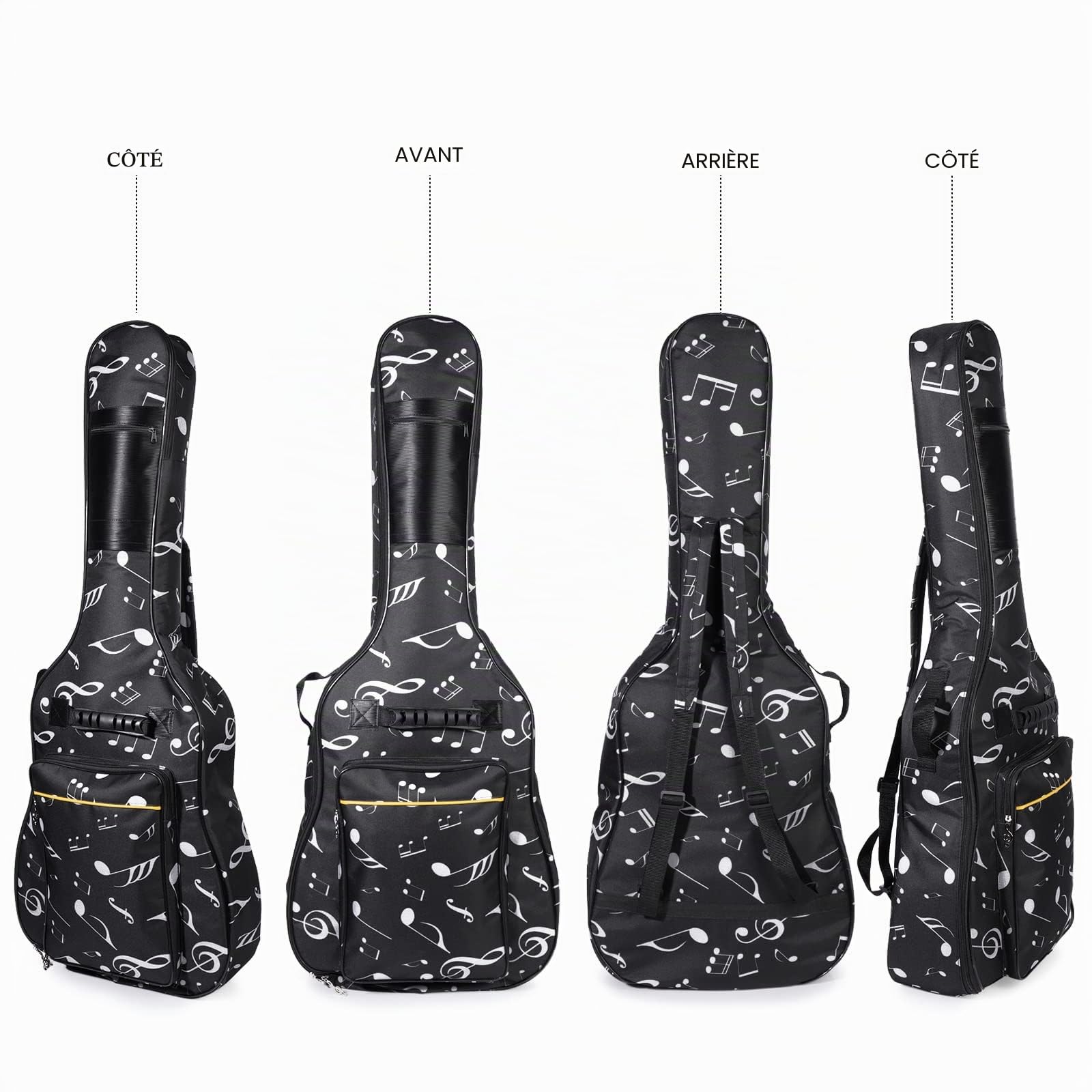 Étanche Oxford Guitar Bag 39/40 / 104.1cm Modèle de coque musicale rembourré Sac de voyage en nylon pour guitare électrique Guitare acoustique Guitare classique et résistant à l'impact