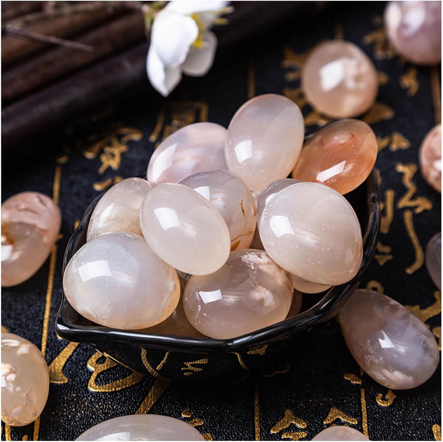 Decorative Stones, Agate Stone Succulent Rocks Pebbles for Plants Vase Filler Rocks for Indoor Plants,Fish Tanks,Aquarium Gravel,2～3cm