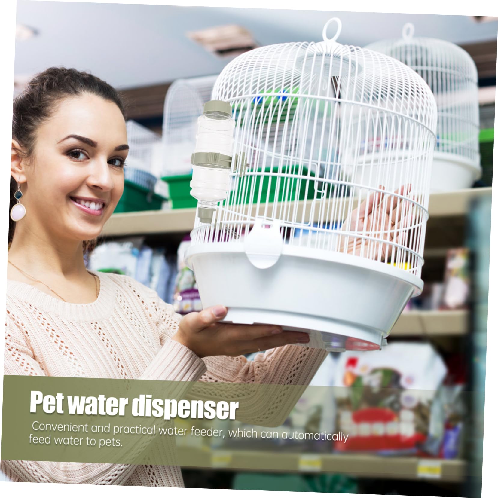 Sosoport 2 Piezas Bebedor de Conejos Bebedero automático para Conejos Bebedero para jaulas de Botellas de Agua para Hamsters dispensador de Agua para Chinchillas Perro pava biberón