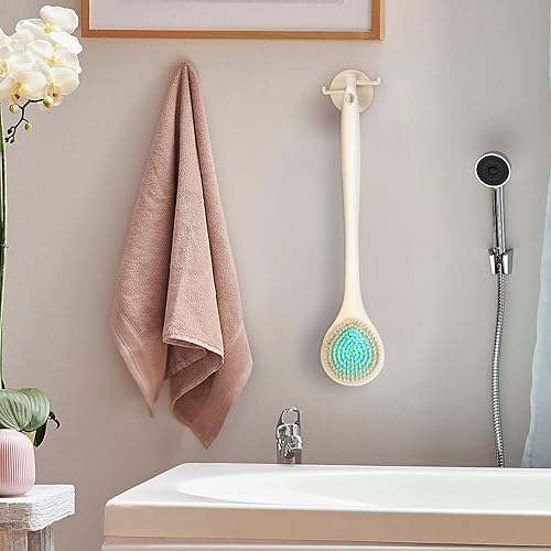 Miniatura 8 de BEDELITE Cepillo de baño de espalda de mango largo para ducha de 2 unidades, cepillo de ducha suave para hombres y mujeres, cepillo de espalda,
