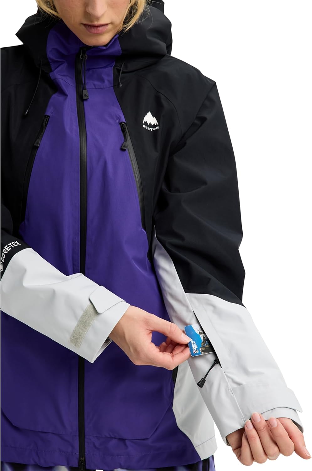 Burton Women's Reserve GORE-TEX 2L Jacket – Prism Violet/True Black/Gray Cloud, S - Image 6