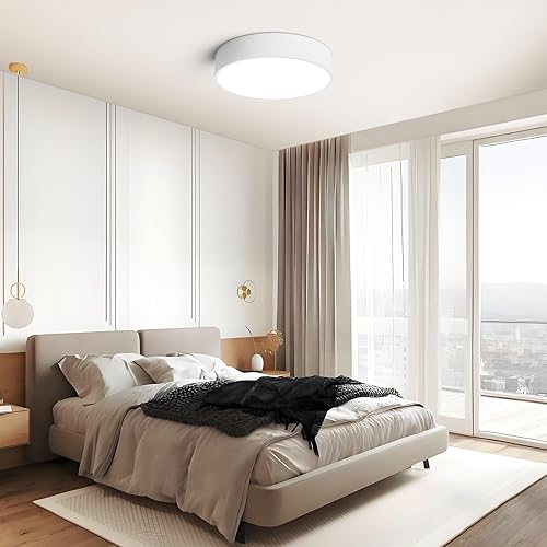 Miniatura 7 de Lámpara LED regulable de montaje empotrado cerca del techo, accesorios de iluminación de sala de estar, lámparas de techo redondas blancas modernas