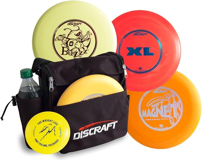 Discraft Starter Set - Includes Bag + 3 Discs & Mini Assorted Colors